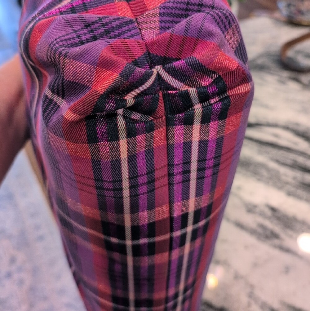Coach Poppy Large Purple Plaid Tartan Glam Bag w/Matching Wristlet - RARE - Picture 8 of 15